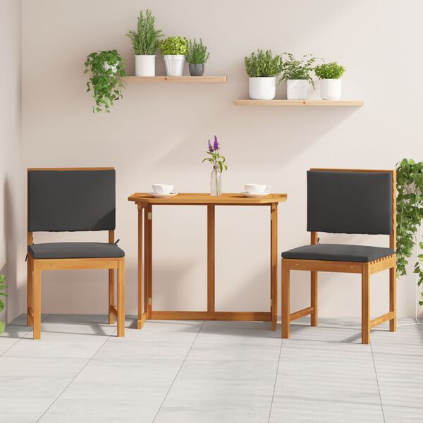 vidaXL Puutarhan Tuoli 2 pcs Ruskea 50 x 50 x 91cm Täysi Akaasiapuu
