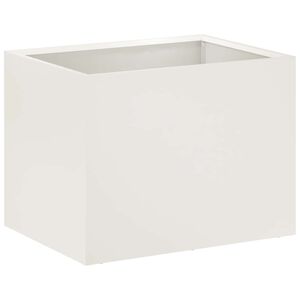 vidaXL Puutarha ruukku valkoinen 40 x 30 x 30 cm Kylm&auml;valssattu ter&auml;s