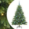 vidaXL Tekojoulukuusi 150 LED-valoilla Vihre&auml; 150 cm PE ja PVC