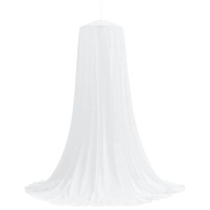 vidaXL Hyttysverkko s&auml;ngylle 3 kpl 156 mesh valkoinen ⌀56 x 220 cm
