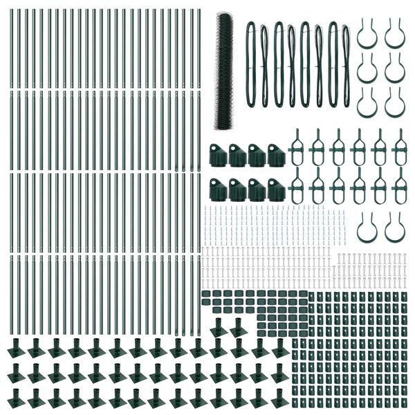 vidaXL Aitalatu Vihre&auml; 100 x 1,2 m (50 mm verkko) Ter&auml;st&auml; ja PVC:t&auml;