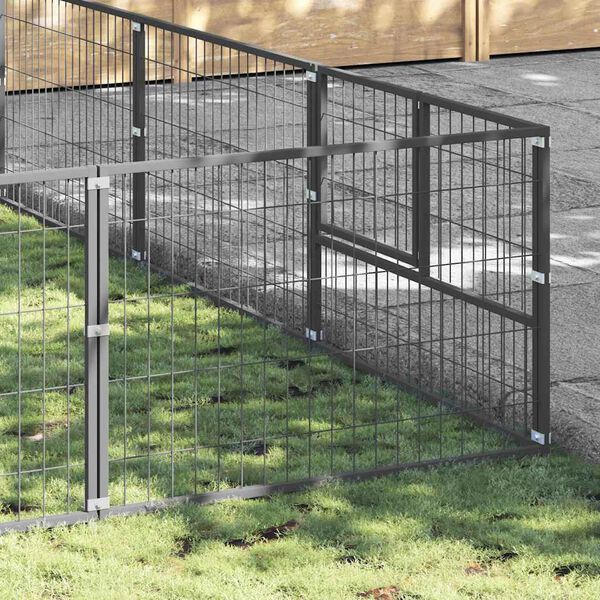 vidaXL Koiranh&auml;kki hopea 60 m&sup2; ter&auml;s