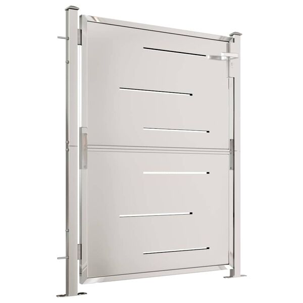 vidaXL Puutarhan portti 100x120 cm ruostumaton ter&auml;s