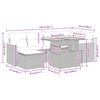 vidaXL 7-osainen Puutarhasohvasarja tyynyillä beige polyrottinki