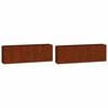 vidaXL Kukkalaatikot 2 kpl ruoste Corten ter&auml;s 53x10x17 cm