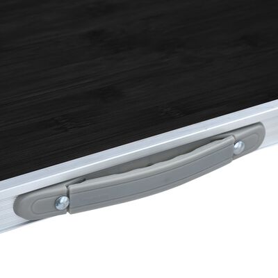 vidaXL Kokoontaitettava retkipöytä harmaa alumiini 120x60 cm