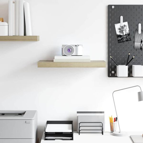 vidaXL Kelluva sein&auml;hylly tammi 50x23x3,8 cm MDF