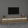 vidaXL TV-taso LED-valoilla Sonoma-tammi 270x35x40 cm