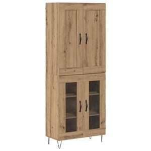 vidaXL Korkea kaappi Artisan tammi 69,5 x 34 x 180 cm Tekninen puu