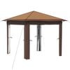 vidaXL Gazebo Ilman Sivusein&auml;&auml; 2,6 x 2,6 m Beige ja Ruskea
