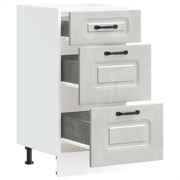 vidaXL Keitti&ouml;n pohjakaappi Kalmar betoni harmaa suunniteltu puu