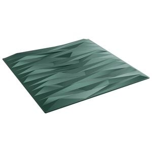 vidaXL Sein&auml;paneelit 12 kpl 50 x 50 cm Kivil&ouml;yhk&ouml;nvihre&auml; XPS Vaahdon