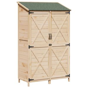 vidaXL Puutarhasuoja Luonnollinen 106 x 56 x 176,5 cm