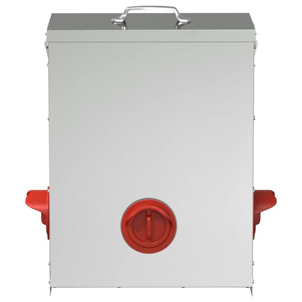 vidaXL Kanan ruokinta-allas Hopea 32,5 x 20,5 x 43 cm Galvanoitu ter&auml;s