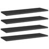 vidaXL Kirjahyllytasot 4 kpl korkeakiilto musta 60x20x1,5 cm lastulevy