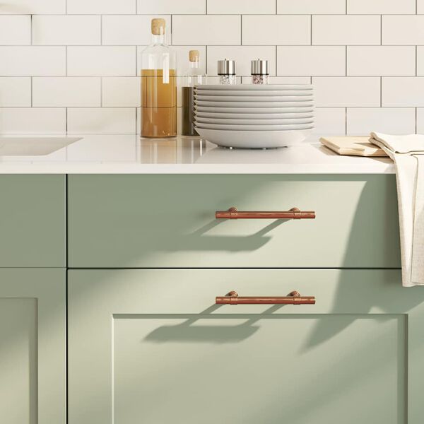 vidaXL Kaapin kahvat 10 kpl pronssi 96 mm ruostumaton ter&auml;s