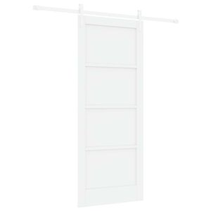 vidaXL Liukuovi ORKDAL valkoinen 83 x 202 cm T&auml;ysi m&auml;nty