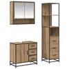 vidaXL Kylpyhuonekalustesetti ovella 3 pcs Artisan tammi Tekninen puu