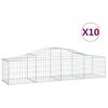 vidaXL Kaarevat kivikorit 10 kpl 200x50x40/60 cm galvanoitu rauta