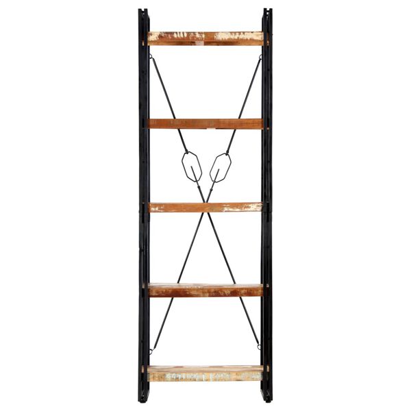 vidaXL Kirjahylly 5 tasoa 60x30x180 cm kierr&auml;tetty puu