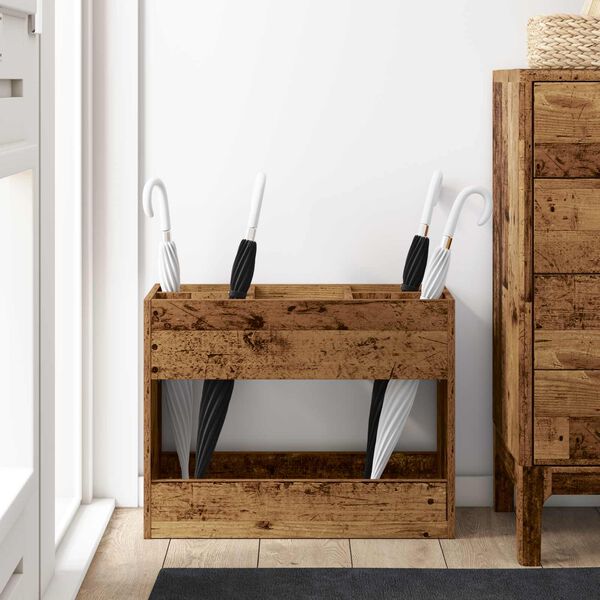 vidaXL Aurinkovarjojalusta Vanha puu 65 x 24 x 50 cm Tekninen puu