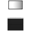 vidaXL Kylpyhuoneen kalustesarja musta lastulevy
