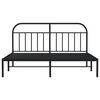 vidaXL Metallinen s&auml;ngynrunko p&auml;&auml;dyll&auml; musta 180x200 cm