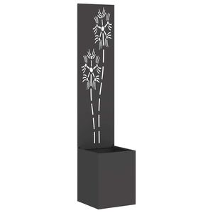 vidaXL Puutarhan yksityisyyden verho Kukallinen Musta 32 x 150 cm