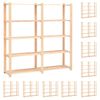 vidaXL 5-kerroksiset varastohyllyt 10 kpl 170x38x170cm t&auml;ysm&auml;nty 500kg