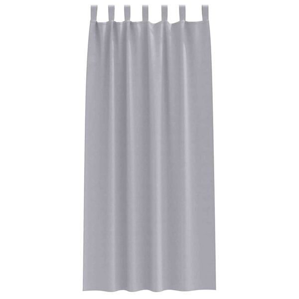 vidaXL Piment&auml;v&auml; verho renkailla 2 pcs Metalli harmaa 260 x 140 cm