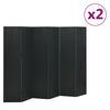 vidaXL 6-paneeliset tilanjakajat 2 kpl 240x180 cm musta ter&auml;s