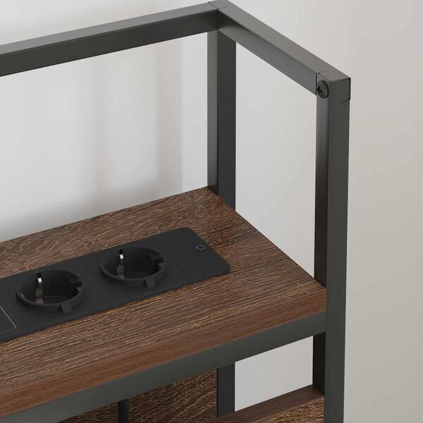 vidaXL S&auml;ilytysp&auml;&auml;ty hyllyll&auml; Ruskea tammi 200 cm Tekninen puu