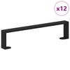 vidaXL Huonekalujalat 12 kpl Musta 436 x 40,5 x 100 mm Rauta