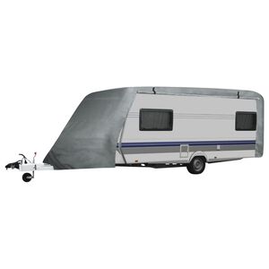 vidaXL Asuntovaunun suojapeite harmaa S