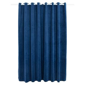 vidaXL Pimennysverho metallirenkailla sametti tummansininen 290x245 cm
