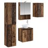 vidaXL Kylpyhuoneen kaappisetti 5 pcs Vanha puu 50 x 14,5 x 70 cm