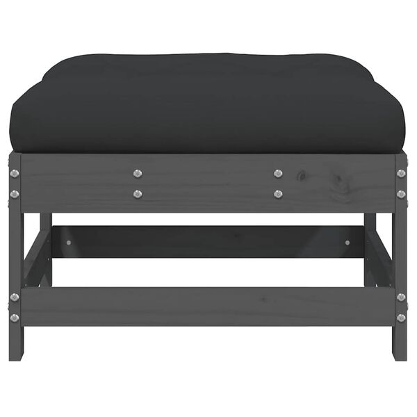 vidaXL Ulkorahi tyynyll&auml; harmaa t&auml;ysi m&auml;nty