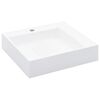 vidaXL Pesuallas 50x50x12,3 cm mineraali-/marmorivalu valkoinen