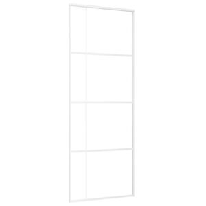 vidaXL Liukuovi ESG-lasi ja alumiini 76x205 cm valkoinen