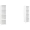 vidaXL TV-tasot 2 kpl valkoinen 142,5x35x36,5 cm lastulevy