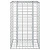 vidaXL Gabion Kohotettu Peti Hopea 50 x 50 x 80 cm Galvanoitu ter&auml;s