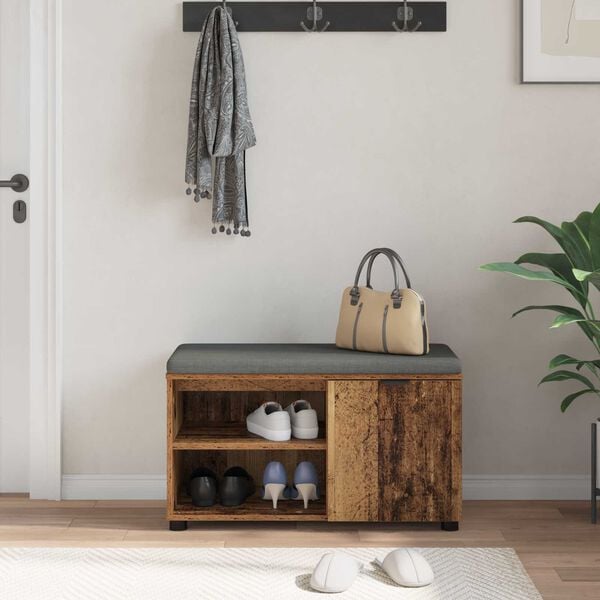 vidaXL Halli penkki Vanha puu 80 x 38 x 46 cm Insin&ouml;&ouml;ripuu ja kangas