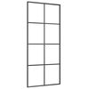 vidaXL Liukuovi musta 90x205 cm ESG-lasi ja alumiini