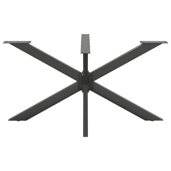 vidaXL Ruokapöydän jalka hämähäkinmuotoinen antrasiitti 150x78x(72-73) cm teräs