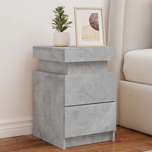 vidaXL Y&ouml;p&ouml;yt&auml; LED-valoilla betoninharmaa 35x39x55 cm