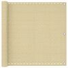vidaXL Parvekkeen Verho Suorakaide 75 x 700 cm HDPE ja alumiini Beige