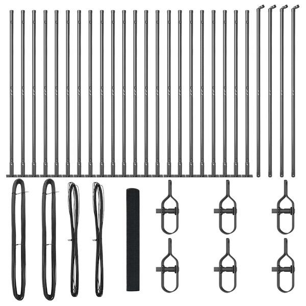 vidaXL Aitalatu Harmaa 50 x 1,2 m (19 x 19 mm verkko) Ter&auml;s ja PVC