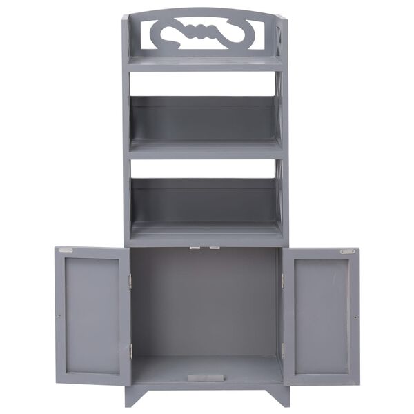 vidaXL Kylpyhuoneen kaappi harmaa 46x24x116 cm keisaripuu