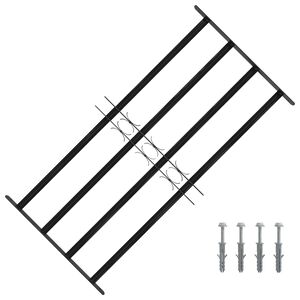 vidaXL Ikkunaverkko 115 x 60 cm Jauhemaalattu Ter&auml;s Musta