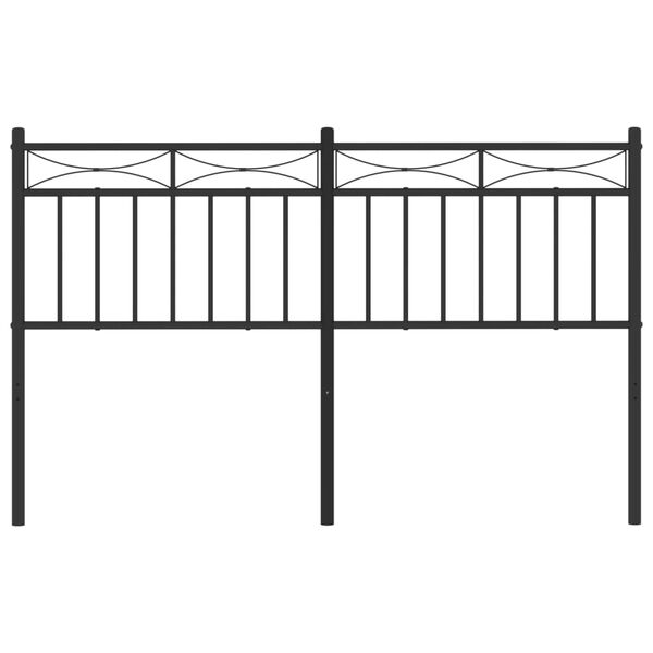 vidaXL Metallinen s&auml;ngynp&auml;&auml;ty musta 140 cm